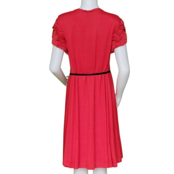 NWT $740 Alexander Mcqueen red 100% silk dress. IT  XL US L - Picture 7 of 11